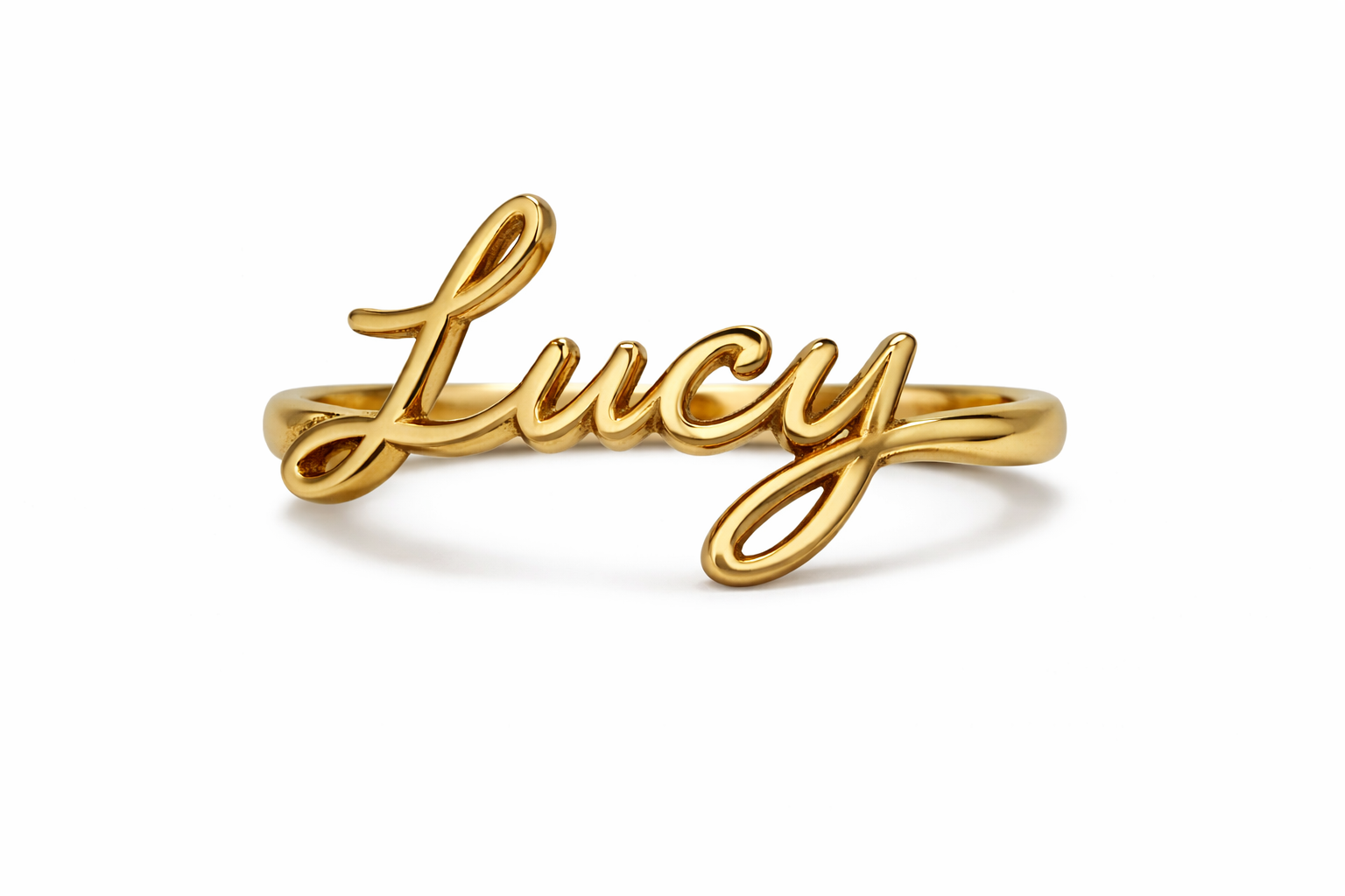 "In Her Handwriting" Custom Name Ring