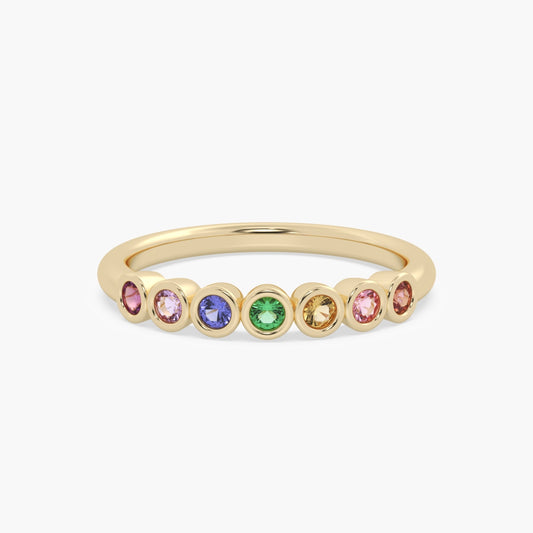 Bezel Rainbow Band